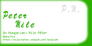 peter mile business card